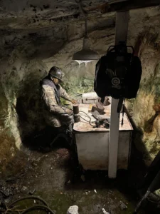 modern coal miner at work